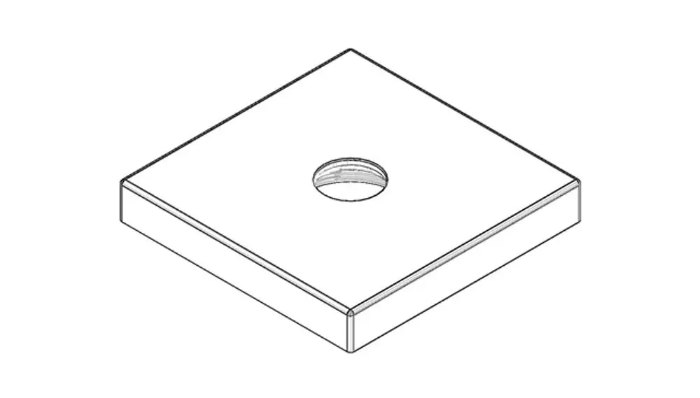 DORNBRACHT Rosette ERSATZTEILE 092787007 55 x 55 x 8,5 x D. 12,2 mm Platin, 092787007-08 Galeriebild 1